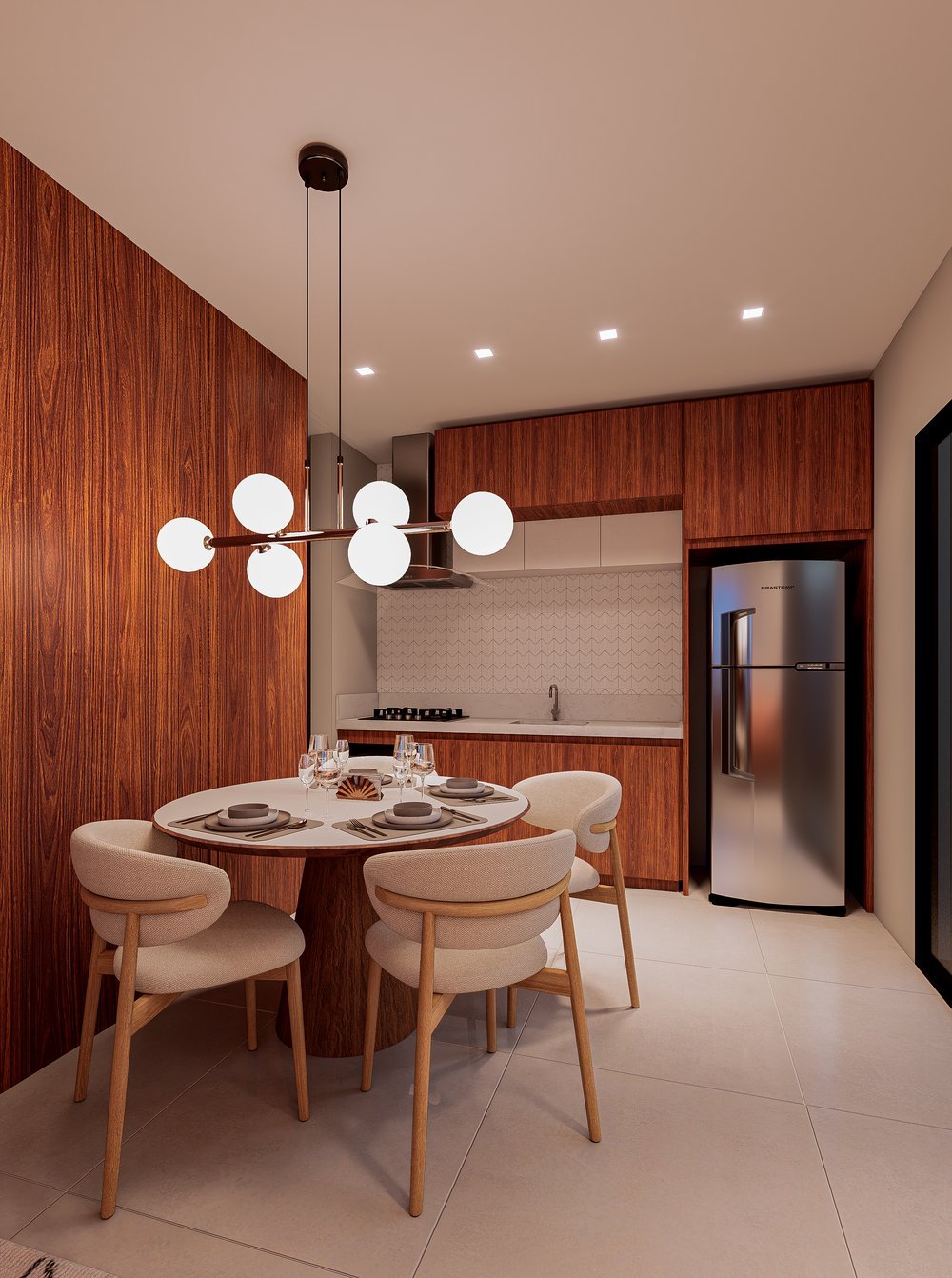 Cozinha planejada do Residencial Toronto
